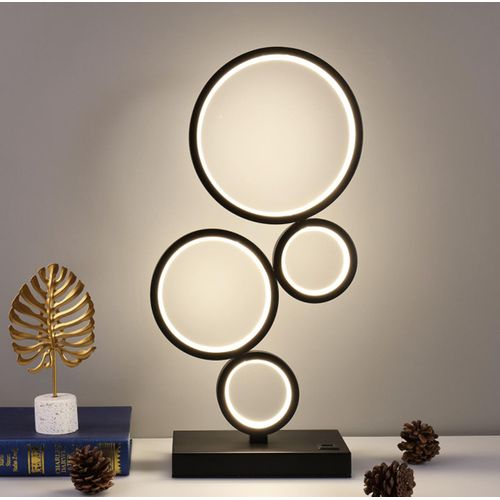 product_image_name-Nordic-Modern LED Ring Table Lamp – Black/White/Gold Finish - Decorative Ambient Desk & Bedside Light-1