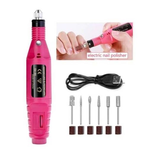 Portable Electric Nail Drill Machine Kit – USB Rechargeable Nail File Polisher for Manicure, Pedicure, Acrylic & Gel Nail Care