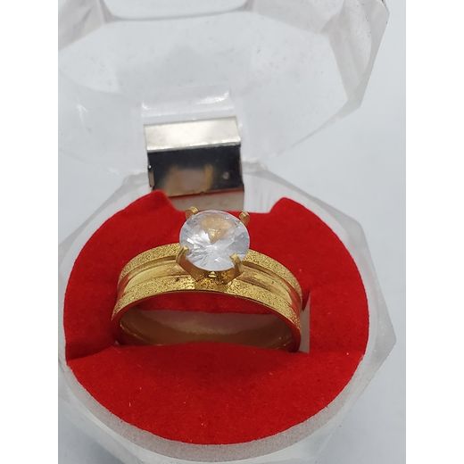 18karat Gold Plated Women Engagement Ring D4