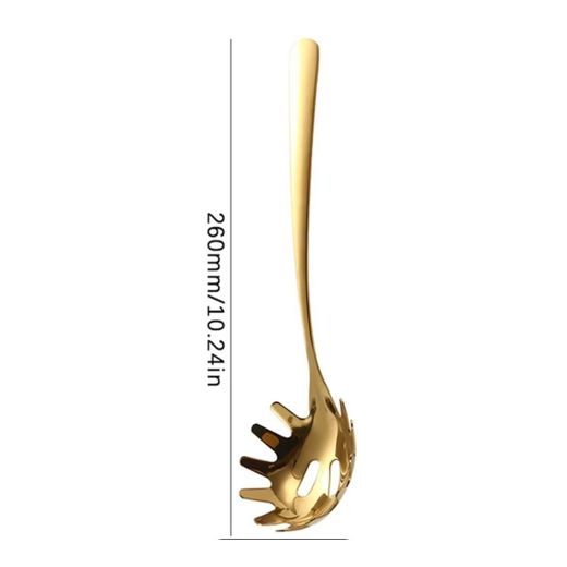 Generic DURABLE STEEL ICE SERVER - Bar Spoon - Cocktail mixing spoon- Gold -1 Piece - image 2