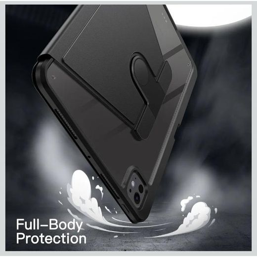 Generic Ipad pro 11 inch m4 2024 and m5 2025 360 transparent case with pen space and kickstand - image 3