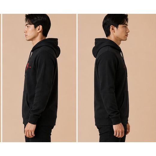 Hoodies black pullover hoodie - image 4