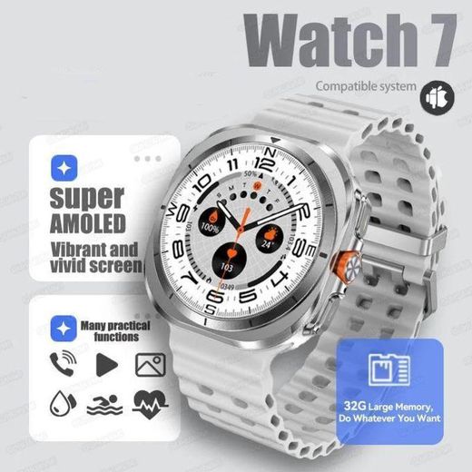 Generic 2025 New DT Watch UItra 7 32Gb AMOLED MP4 Video NFC Compass Fitness GPS Tracker Watch For Samsung Android IOS