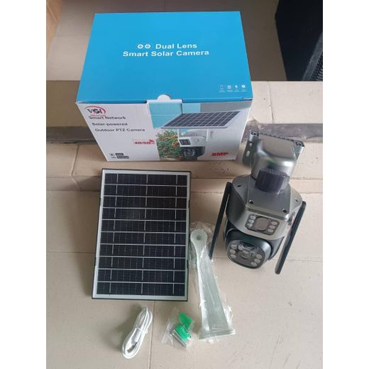 SOLAR-POWERED ESSECLOUD APP 4G CCTV CAMERA WITH TWO WAY AUDIO AND MOTION DETECTIONS DUAL LENS 8MP