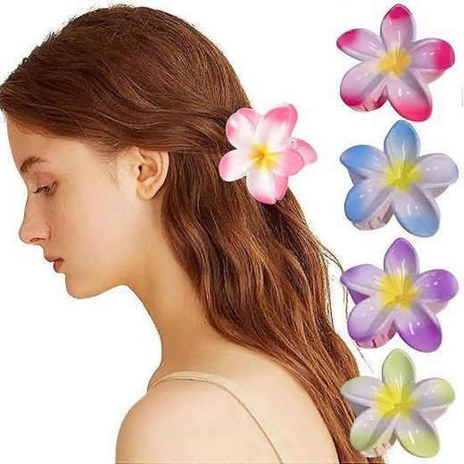 Baby Girl 12pcs Multi color  Flower Hair Claw Clips Hawaiian Flower Hair Clips for Barrettes Bohemian Flowers Hair Accessories