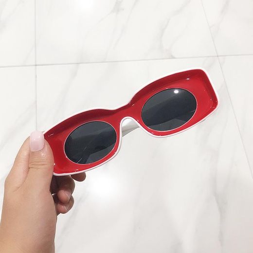 Fashion Unisex Vintage Retro Sunglasses- Red
