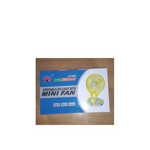 Generic Rechargeable Portable Table Top Mini Fan With Led Light - image 2