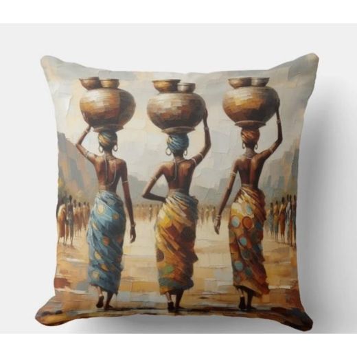 Generic African Women Branded/Printed Decorative Throw Pillow