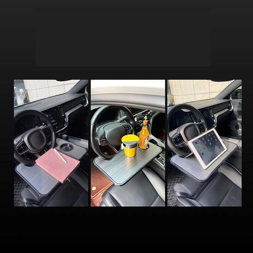 Cwt Portable Car Steering Wheel Table Tray with Cup Holder – Laptop Desk & Food Tray for Cars - image 4