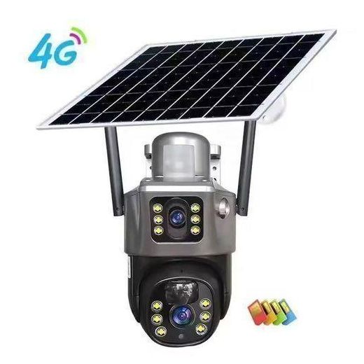        Solar Security Camera Wireless Outdoor – Dual Lens PTZ V380