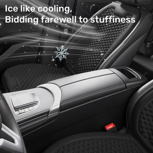 Generic Car seat cover, breathable ice silk material, with raised design car seat cushion - Black - image 4