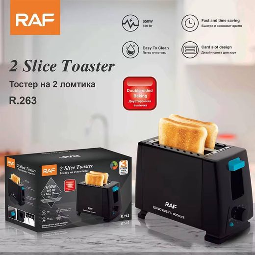 RAF 2-Slice Family Pop-Up Bread Toaster