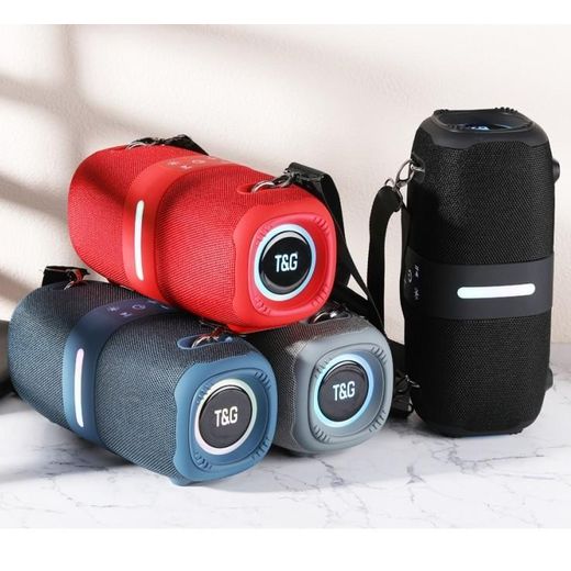 T&G TG-669 LED Super Boombox 3 Speaker 30W Bass Wireless Portable Outdoor BT Speakers Waterproof Boombox3 Speaker for Home Partybox IPX5 30W with RGB Light (RED) - image 4