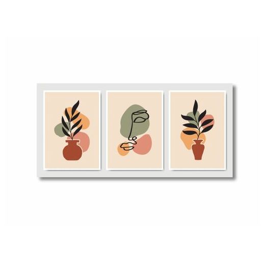 3 In 1 FLOWER VASE WALL CANVAS (35 X 16 INCHES)