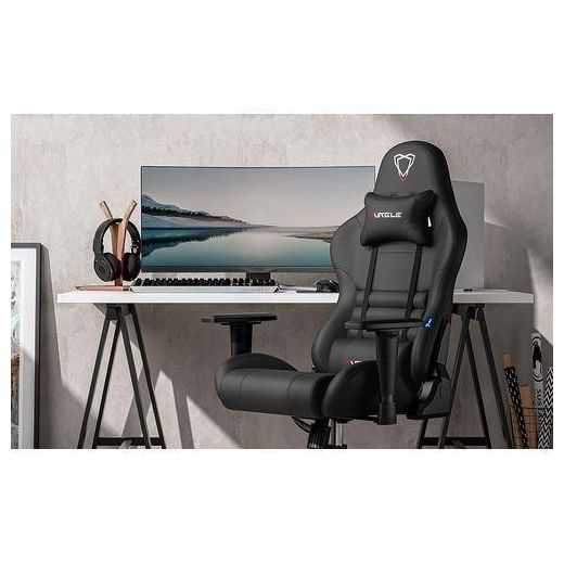 Generic FURGLE Computer Racing Gaming Ergonomic Chair + Footrest- Black - image 2
