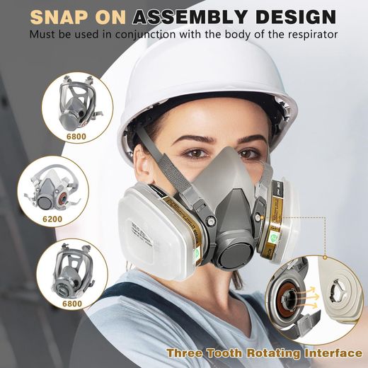 TodyJeyHo Breathing mask Cartridge/Filter, 5N11 Filter Cartridges Installed on 6200, 6800 Body, Use for Asbestos, Resin, Paint, Dust, Welding - image 4