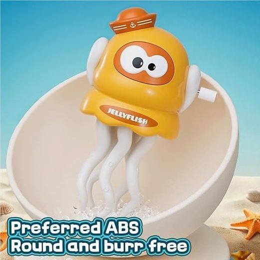 TiLECC Cute Wind-up Jellyfish Bath Toy, Clockwork Swimming Water Toy for Kids, Fun Bathtub Shower Time Gift for Boys and Girls - image 4
