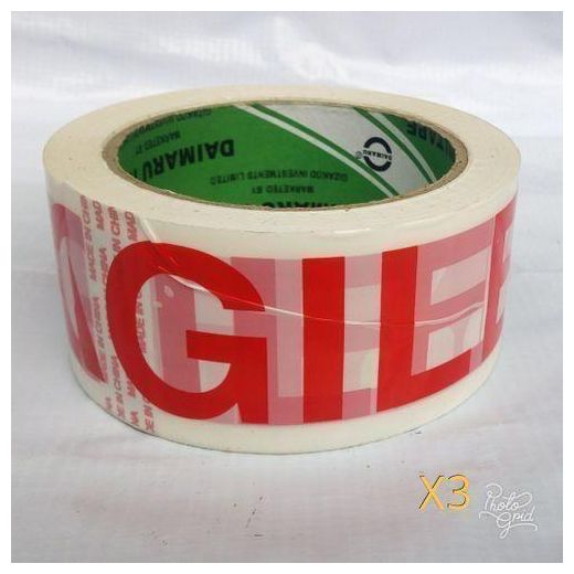 Advance Tapes FRAGILE TAPE CARTON PACKING TAPE- 2PIECES