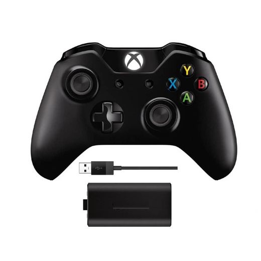 Microsoft Xbox One Wireless Controller With Play And Charge Kit- 1537 Model - Black