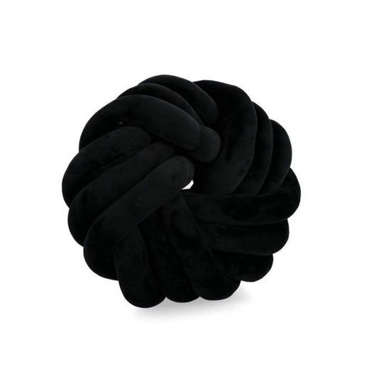 Decorative Knotted Flower Throw pillow Black