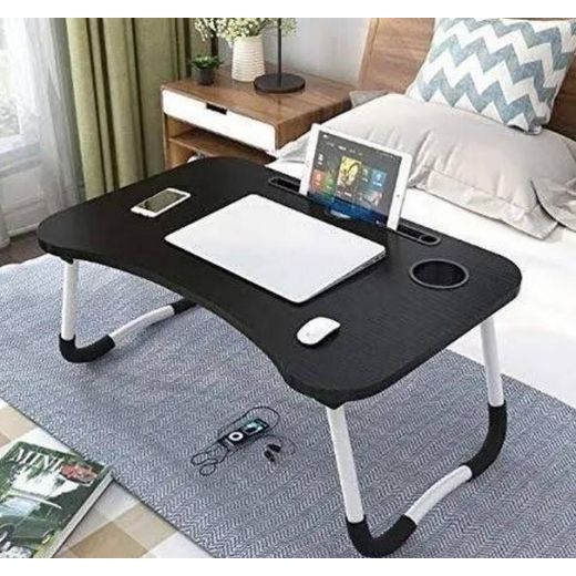 Generic Multipurpose Foldable Bamboo Laptop Table - Stylish Comfort Anywhere