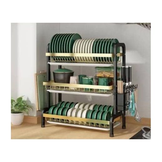 3 Tier Plate Rack Dish Drainer Dish Drainer Rack Holder.