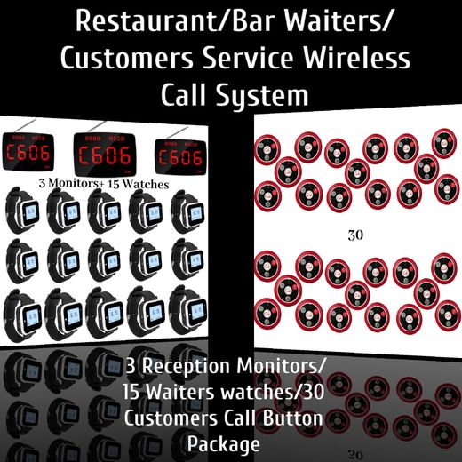 Caleocom Restaurant/Bar Waiters/Customers Service Wireless Call System