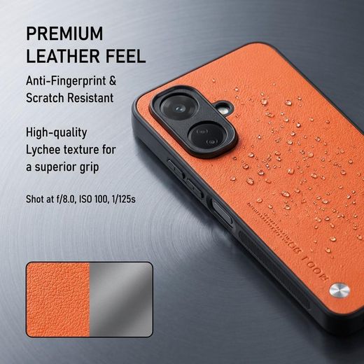 Generic Tecno Pop 10 Phone Case Hard PC Cover Shockproof Anti Scratch Protective Case With Camera Guard Non Slip Grip Orange - image 4