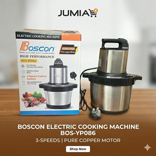 Boscon High Performance Electric Cooking Machine & Yam Pounder