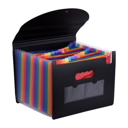 Generic 24 Grid Waterproof File & Document Organizers Bag Expanding File Folder
