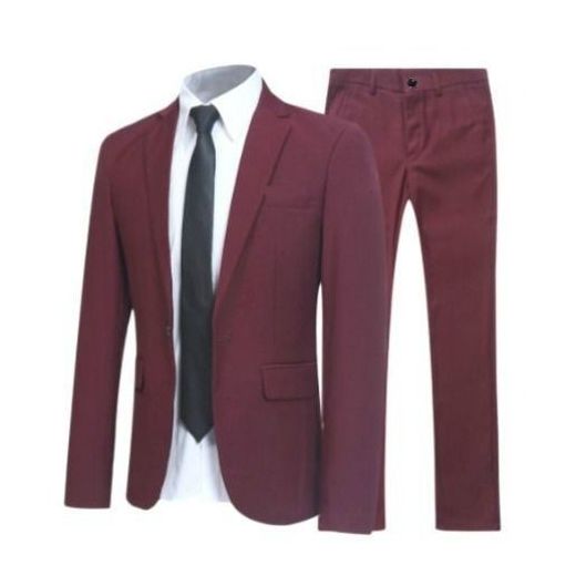Classic Men's Suit - Wine Color
