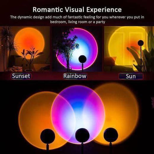 Generic Sturdy Portable RGB Sunset Atmosphere Projection USB LED Table Lamp - image 2