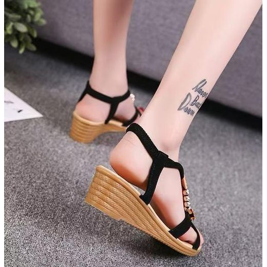 Fashion Women Shoes Sandals Heels Ladies Shoes Casual Shoes - Black - image 3