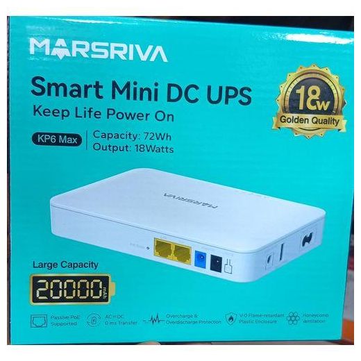 Generic Marsriva KP6 MAX 20000mah Smart Mini Router DC UPS 18 Watt Battery/Energy