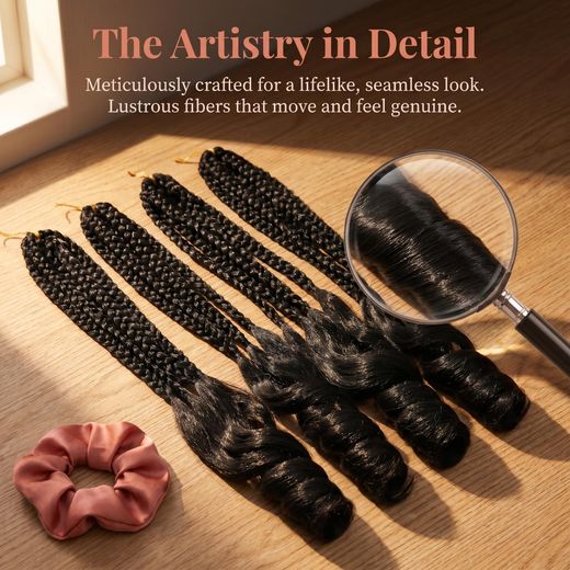 Fashion 3-Pieces/Set Women's Wig Wavy Long Curly Hair for Hair Extensions Braiding Hairstyling - Black,24-Inch - image 3
