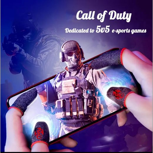 Generic 2pcs Mobile Gaming  Finger Sleeves Thumb Gloves For Mobile Gaming - 2pcs - image 3