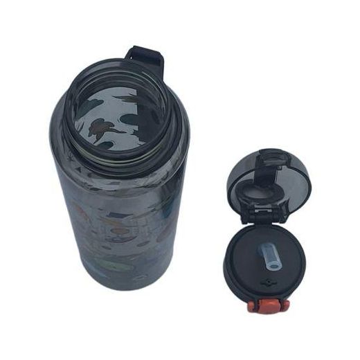 Generic Kids Space Straw Water Bottle Black 800ML - image 3