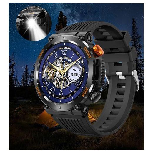 Generic HT17 Smartwatch Led Flash Light Compass Health Tracker Men Solid Outdoor