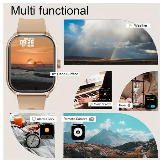 Generic 2.01-inch Full Touch Wireless Bluetooth Call Smart Watch - image 3