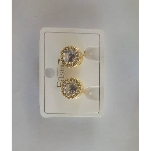 Exquisite Stud Gold Round