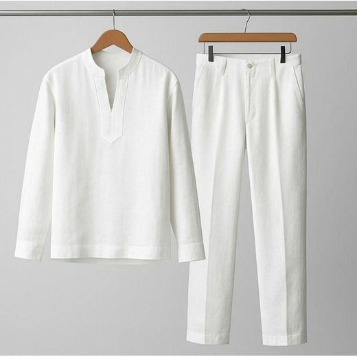 Linen Two piece  Set
