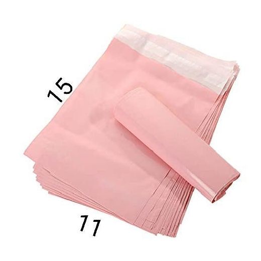 Courier Bag Pink Courier Bags – Large Size 11×15 Inch (27.9×38.1 cm / 279×381 mm), Tear-Resistant Poly Mailers – Ideal for Secure Shipping, Packaging, and Retail Use