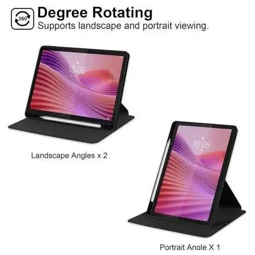 Generic Samsung galaxy Tab A8 Rotation 360° leather transparent back Case - image 2