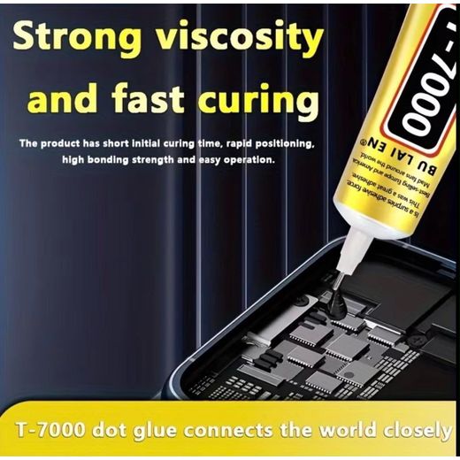 Generic T7000 Craft Black Glue ( 50ml ), Phone Screen & Touch Pad Glue, Jewelry Glue, Used for Projects Involving Metal, Plastic, Leather, Acrylic, Crystal, Gemstones, Knitted Fabrics, And Paper in Jewelry Making. ( BLACK GLUE ) - image 4