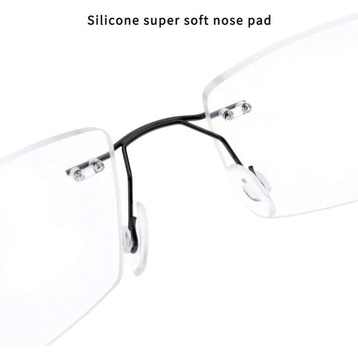 Fashion Ultra-Light Rimless Eyeglass Frame for Men & Women, 11g Minimalist Black Optical Frame, Hingeless Design for Prescription or Reading Lenses, Daily Wear - image 3