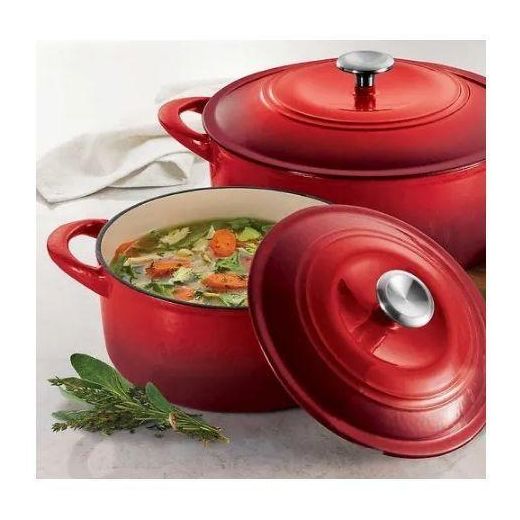 Tramontina Enameled Cast Iron Dutch Oven 2-pack Pot Set