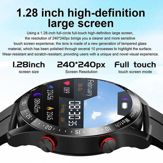 Generic 2025 ECG+PPG Bluetooth Call Smartwatch Men Laser Health Blood Pressure Fitnes Sports Watches - image 2