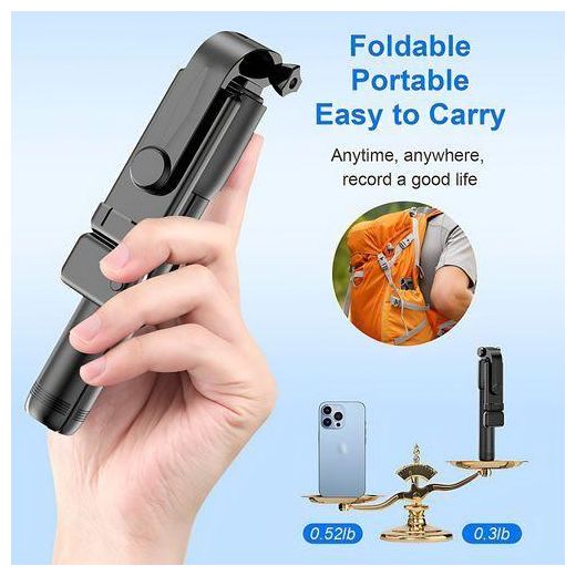 Generic Bluetooth Selfie Stick Tripod + Fill Light +Shutter Remote - image 2