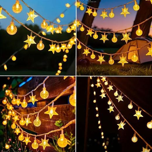 Generic 3 pec LED Small Colorful Outdoor Camping Christmas  1.5M/10 Lights - image 4