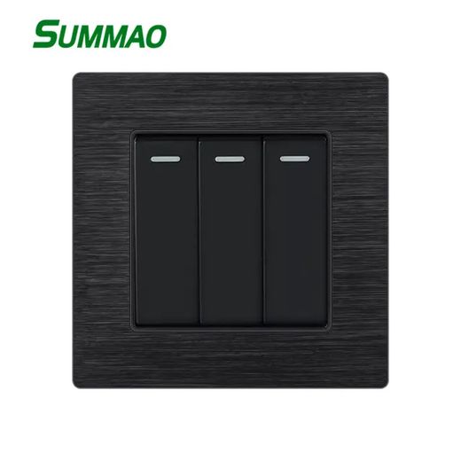 SWITCH 10pcs Of Modern Design Long Button 3gang Wall Switch